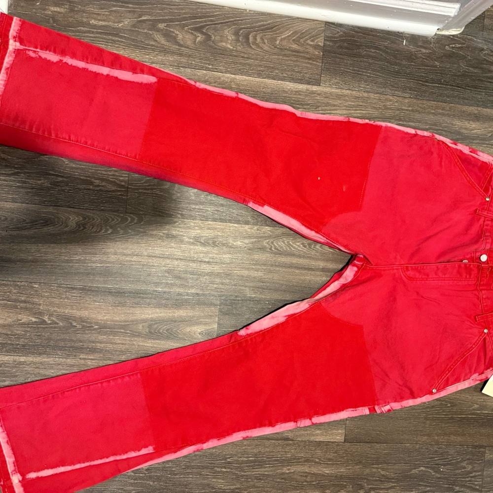 MNML Men's Relaxed Jeans - Red